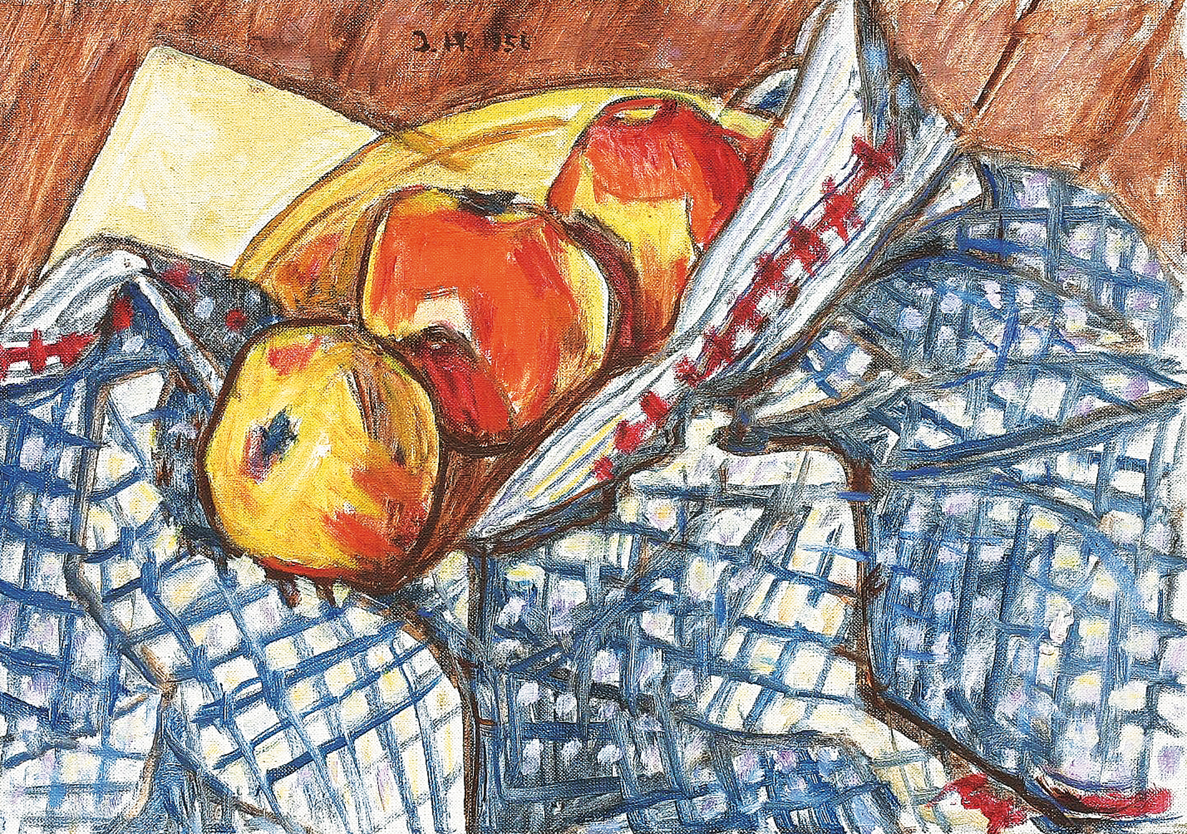 "Apples in a basket"