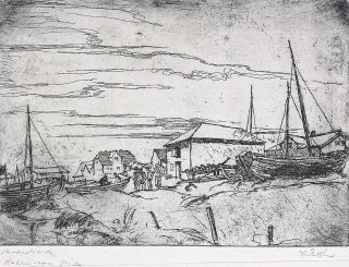 Rudolf Koch - Hafen von Vitte auf Hiddensee Hafen von Vitte auf Hiddensee