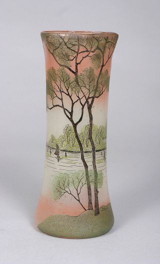 Jugendstil-Vase mit Landschaft