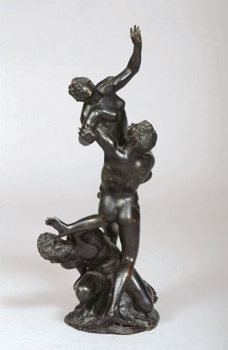 Seltene Bronze-Figur 'Raub der Sabinierinnen'