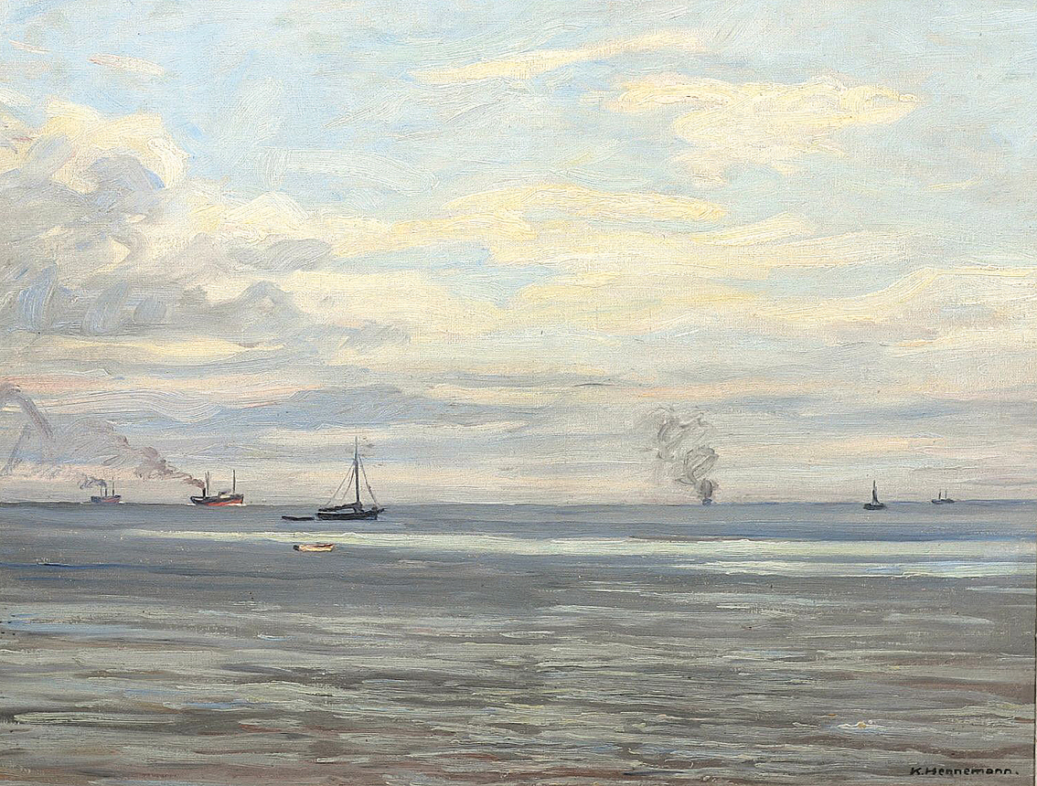 Karl Hennemann - Vormittagsstimmung an der Elbmündung Vormittagsstimmung an der Elbmündung