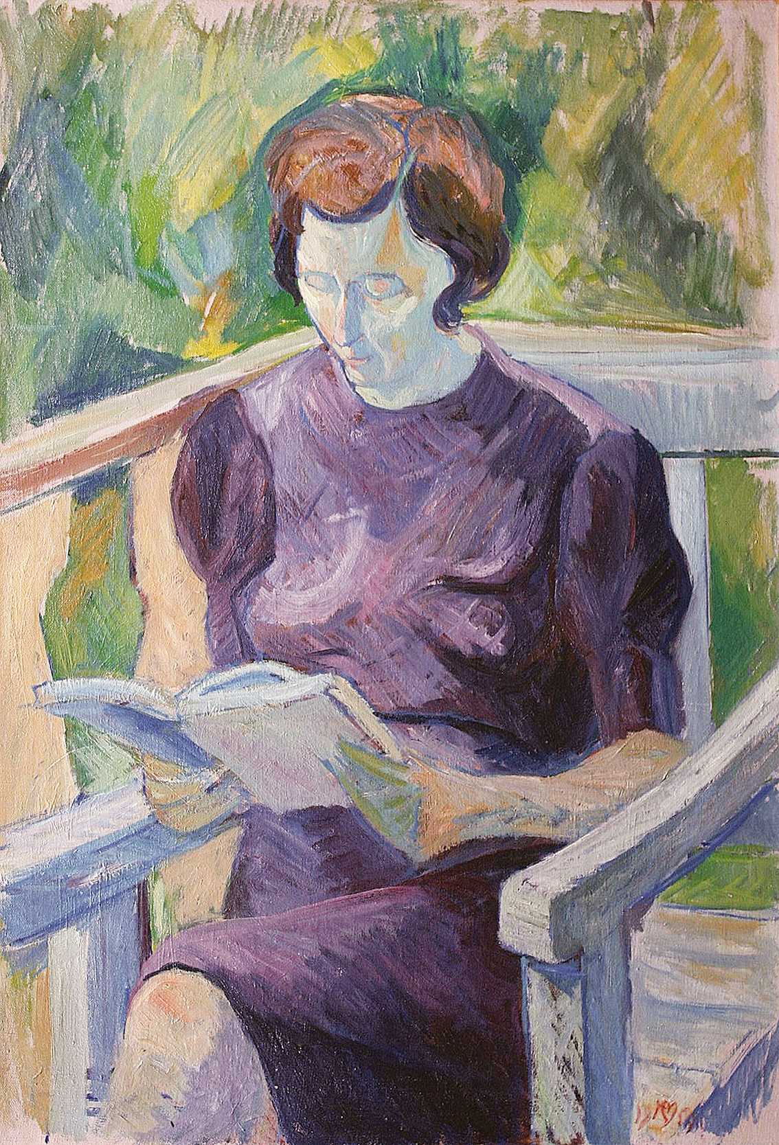 A woman reading