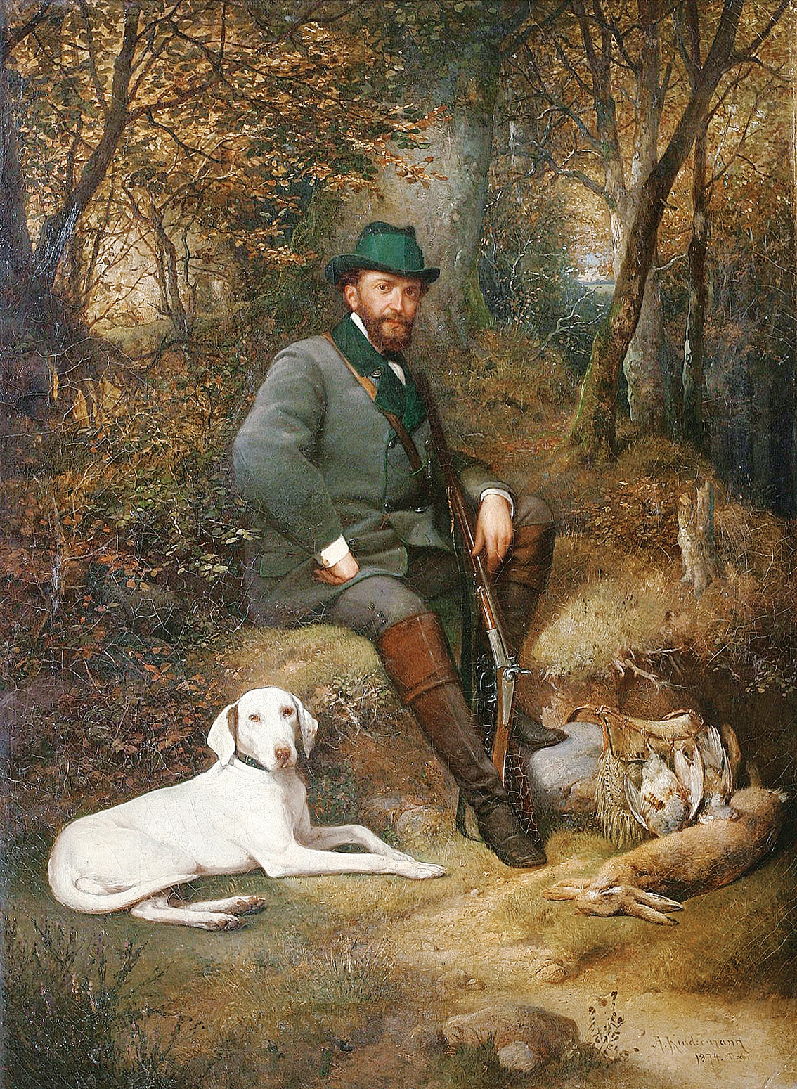 Jäger mit Hund