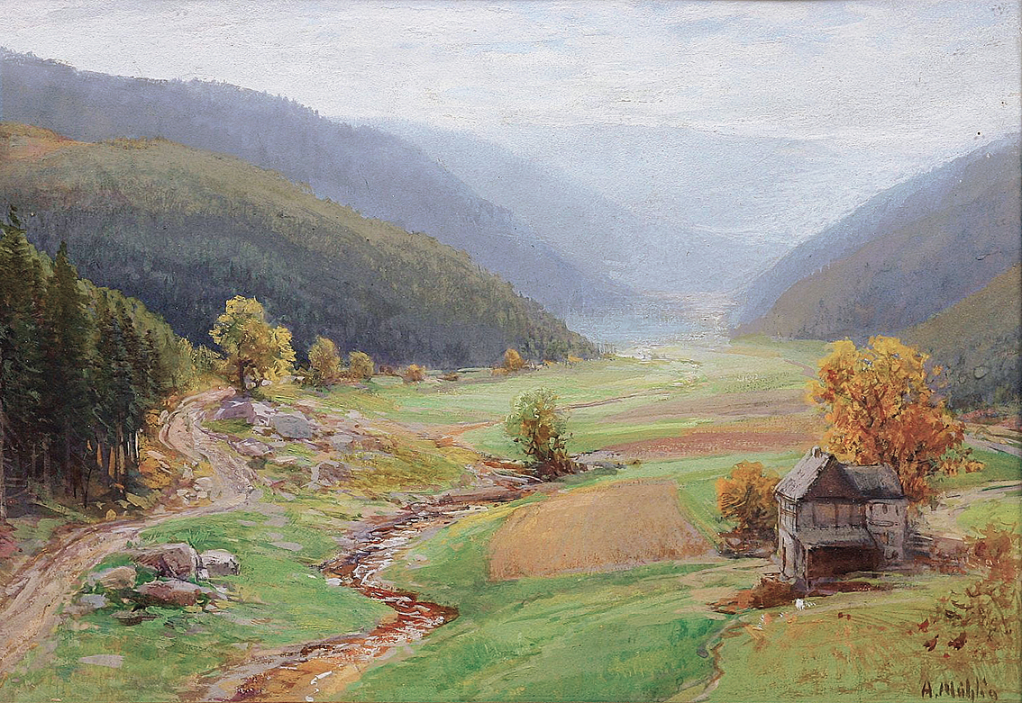 View of a sunny valley