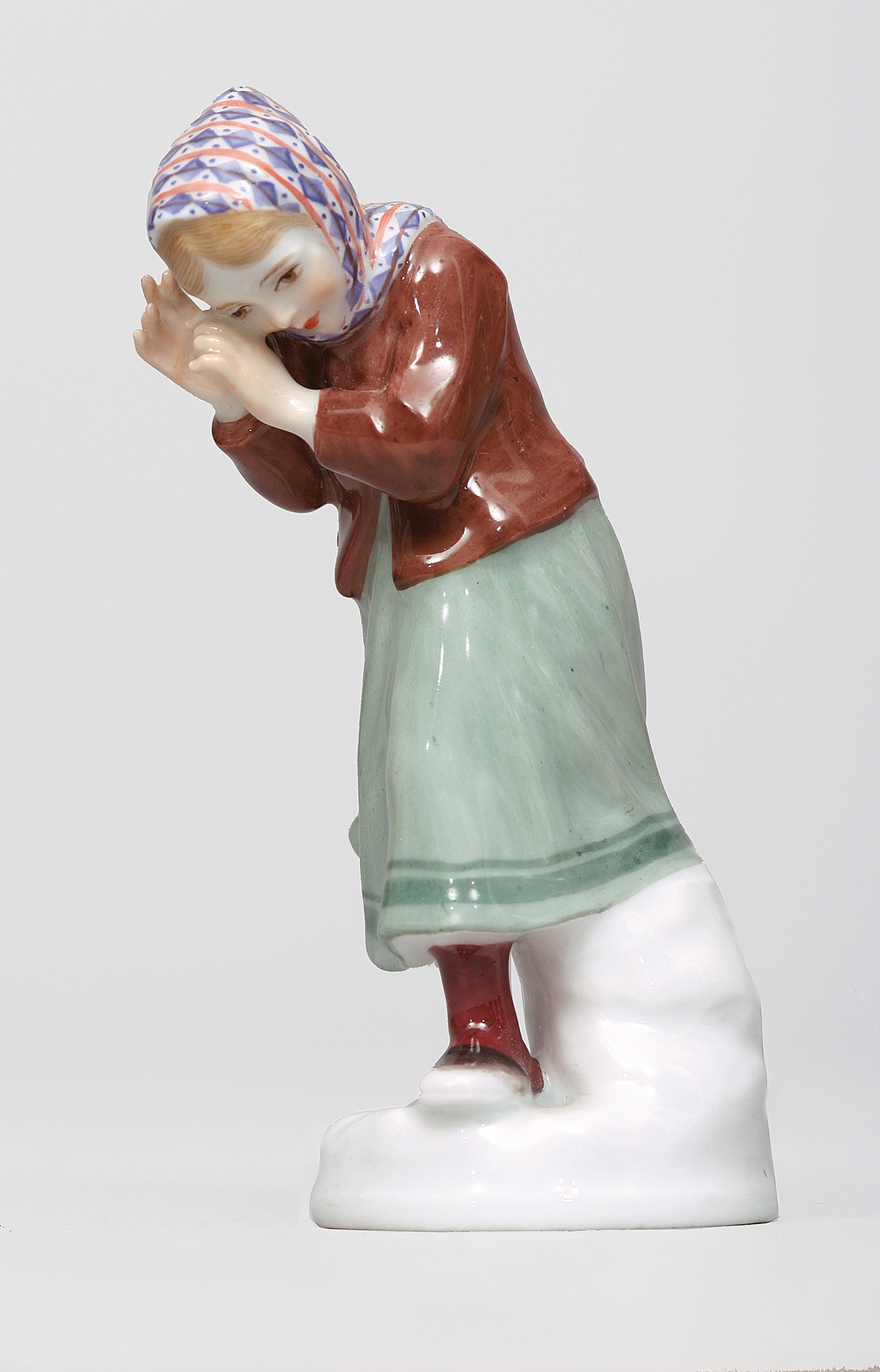 An art nouveau figure 'Girl with a scarf'