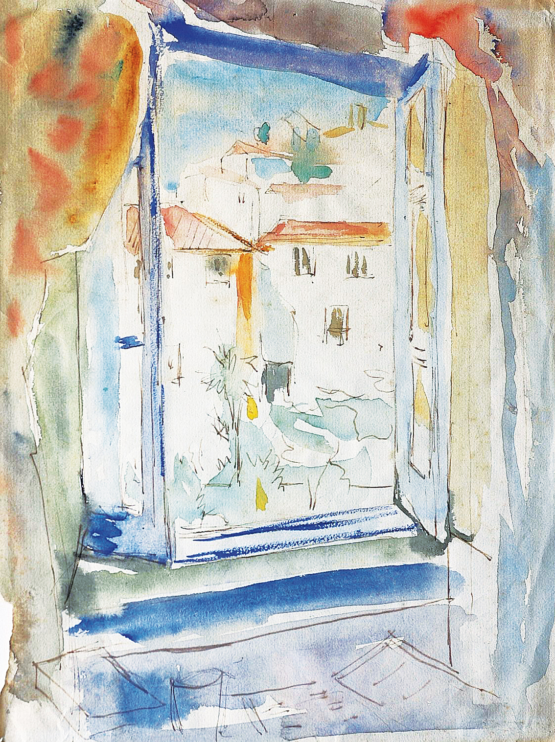 Fensterausblick in Portugal, um 1940