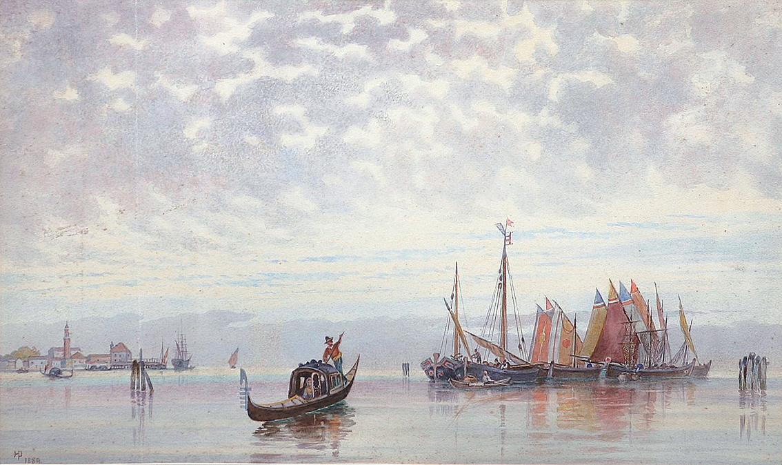 Fishing boats in the lagune of Venice