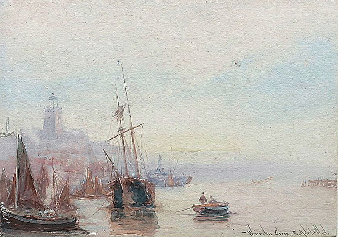 Robert Malcolm Lloyd - Belebter Fischereihafen an der Themse Belebter Fischereihafen an der Themse