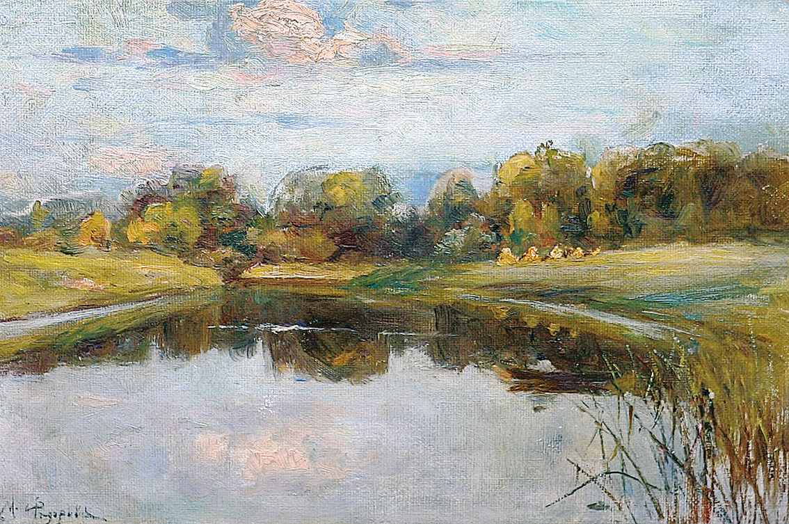 A river landscape in midsummer