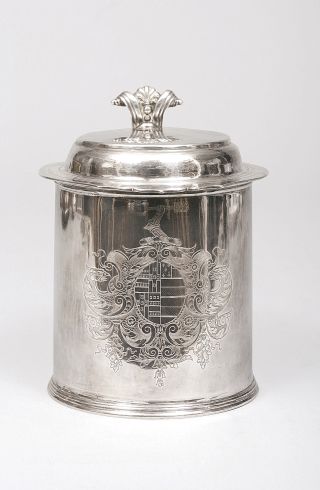 A large English armorial tankard