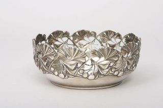 An elegant art nouveau tray with floral ornaments