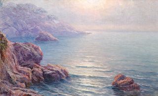 The coast near Cannes at dawn