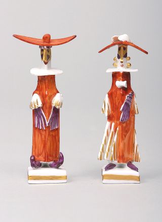 A pair of modern figurines