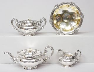 An extraodinary Russian 'Biedermeier'-tea set