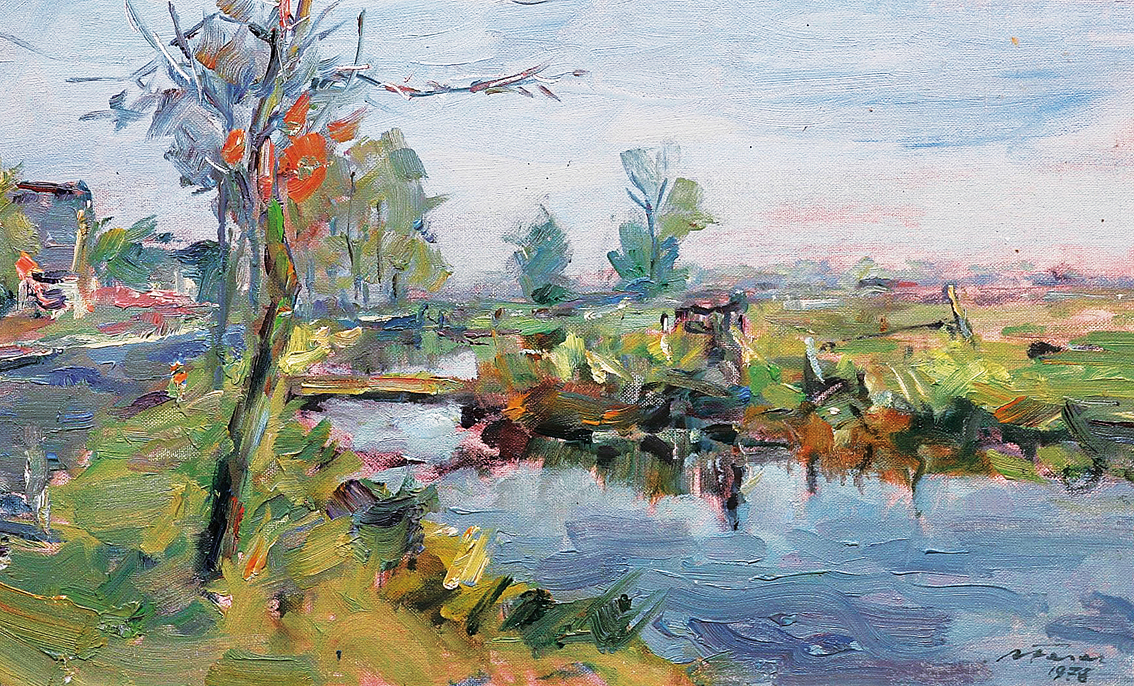 A river landscape