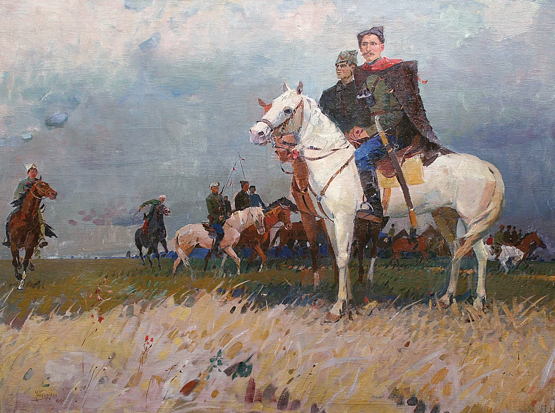 Vasilii Ivanovich Chapaev on horseback
