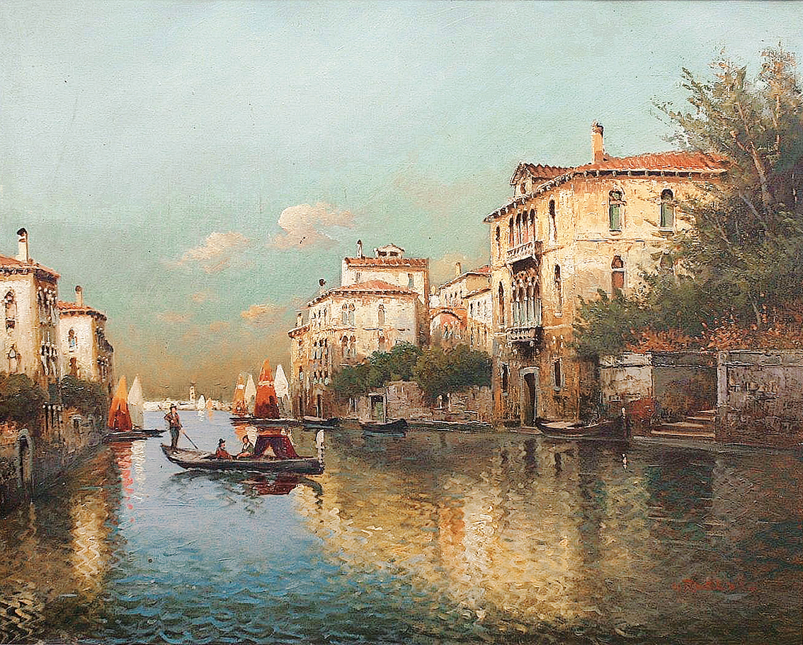 Gondelfahrt auf einem venezianischen Kanal