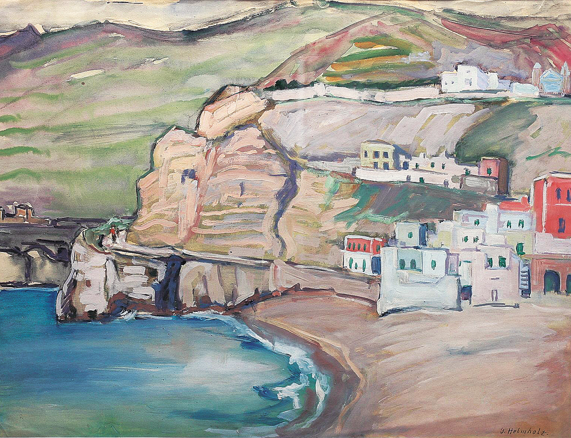 Häuser an der Küste von Ischia