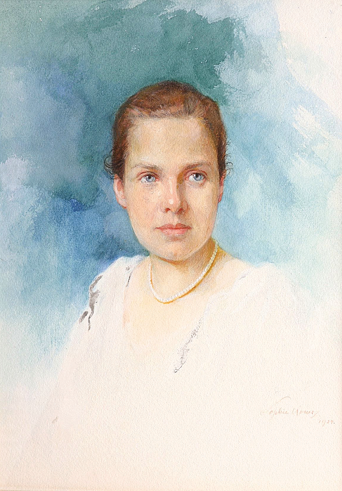 A portrait of a young lady