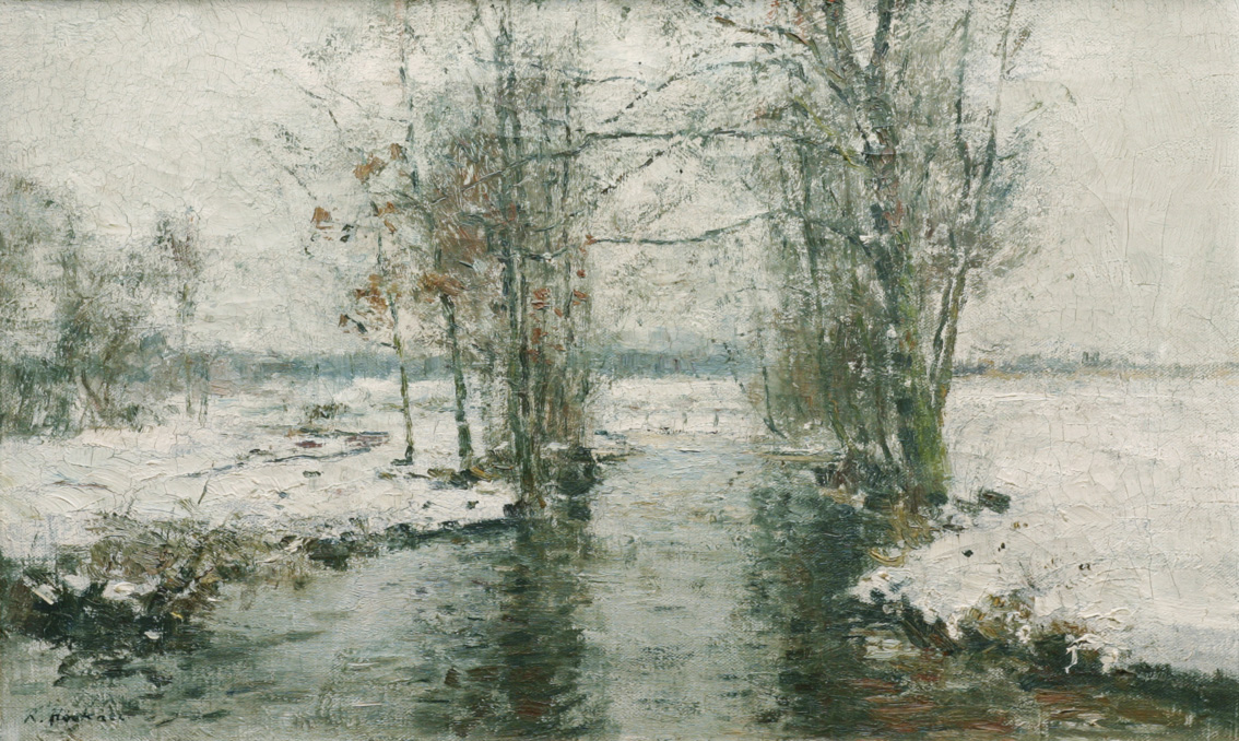 A stream in winter