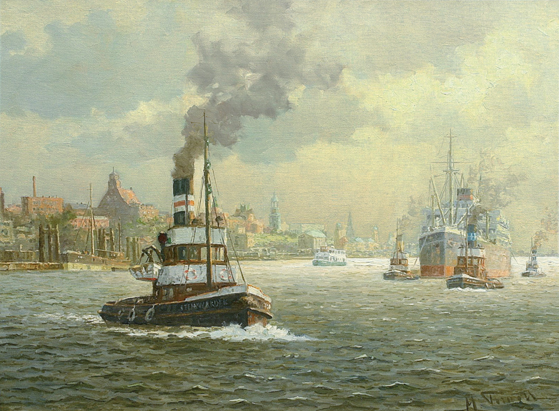 The harbour in Hamburg