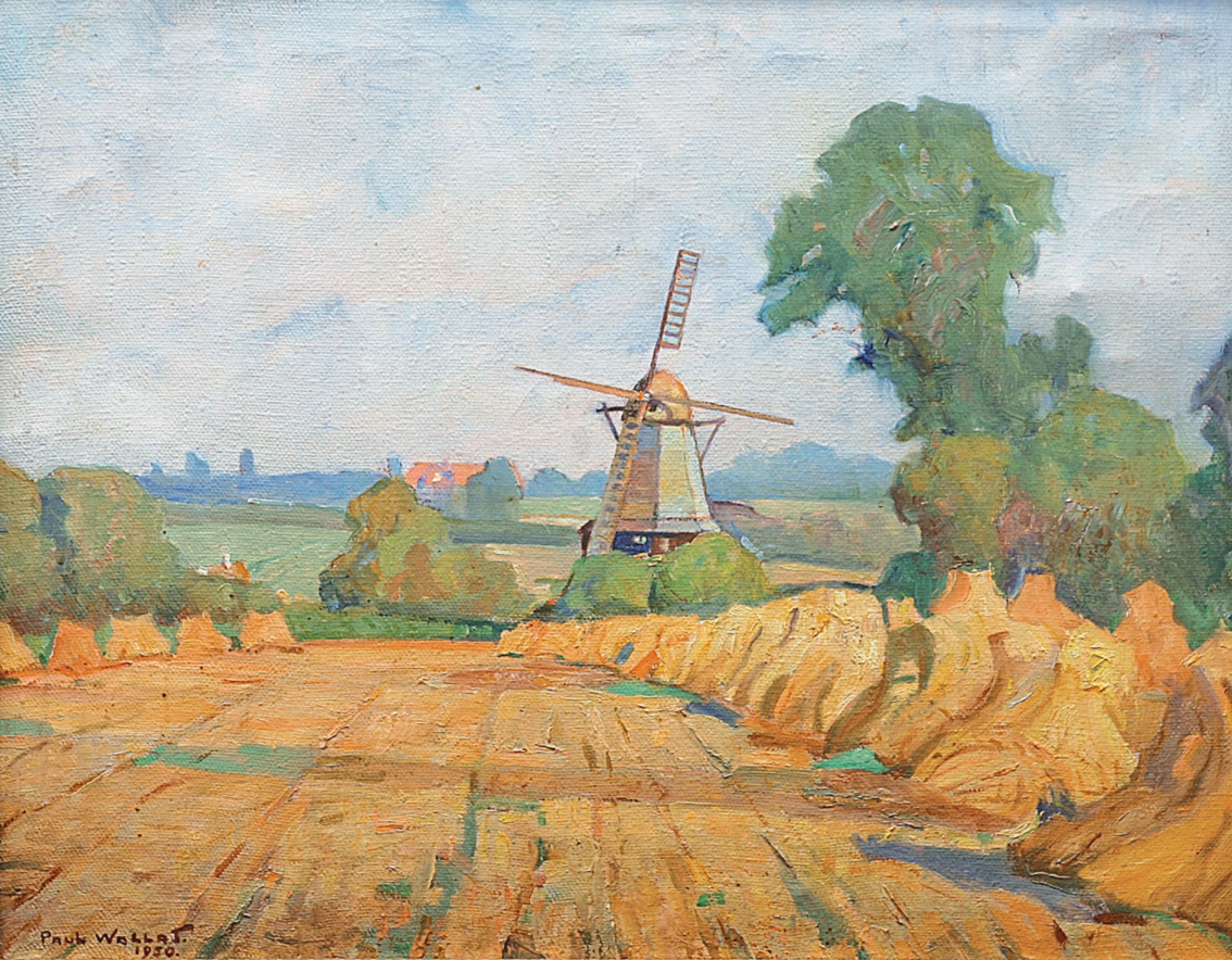 Windmühle mit Blick auf Rostock