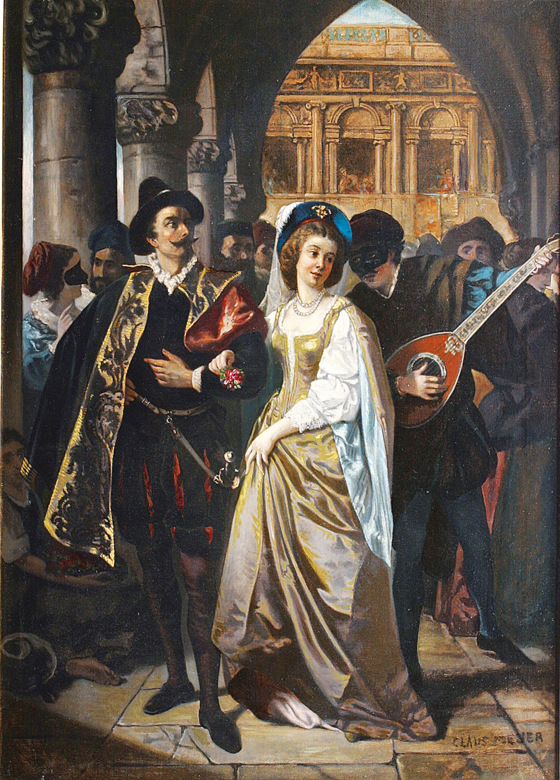 A Renaissance couple at a ball