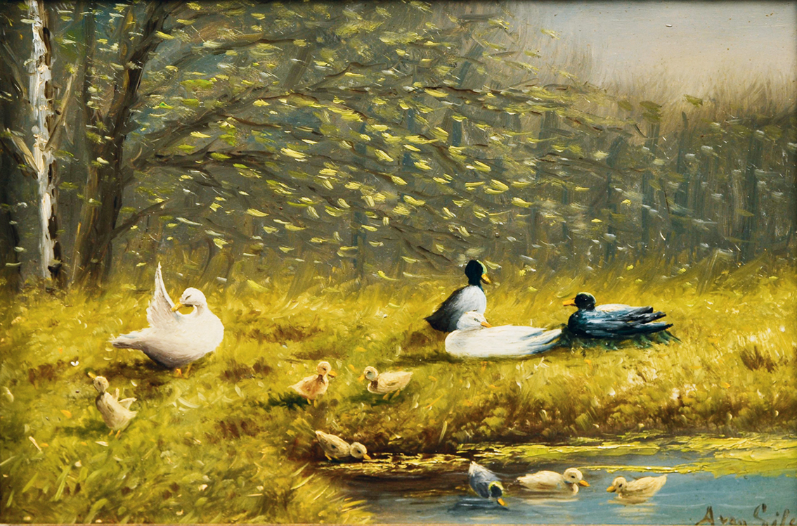 Arnout van Gilst - Enten am Wasser Enten am Wasser