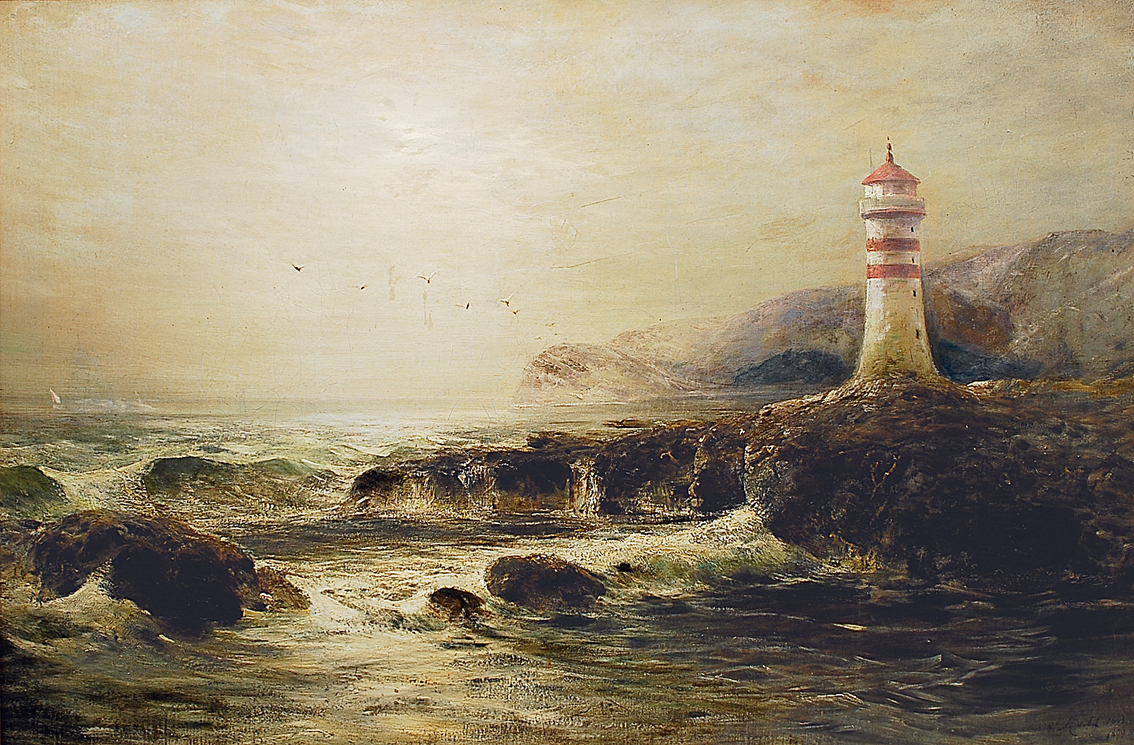 A coast area with lighthouse