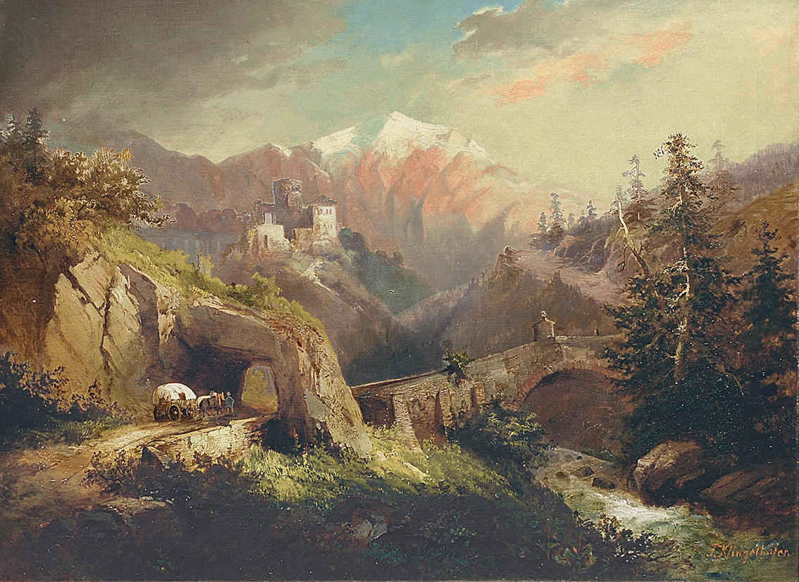 Tiroler Berglandschaft mit Burg