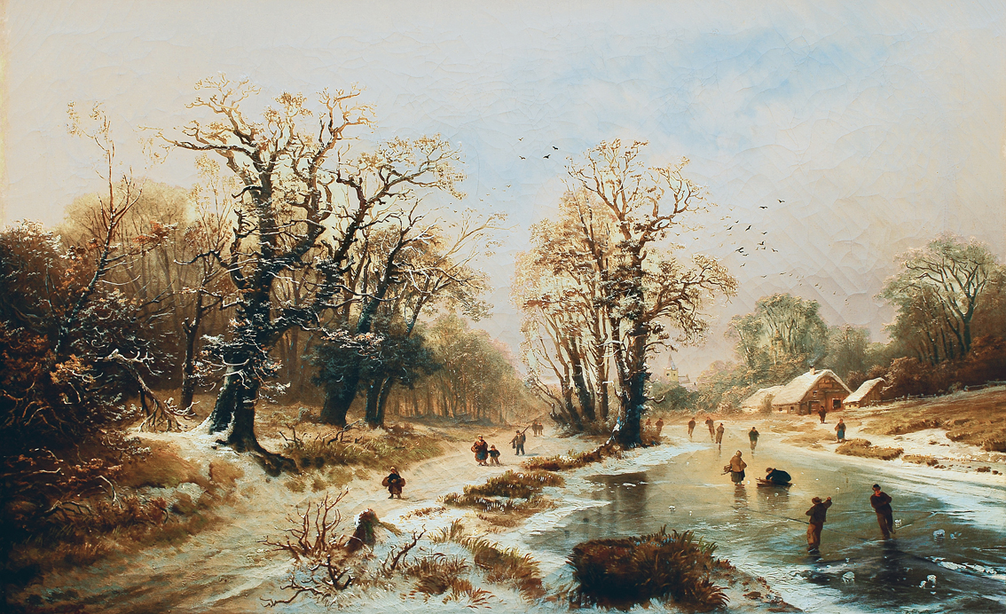 A winterly river landscape