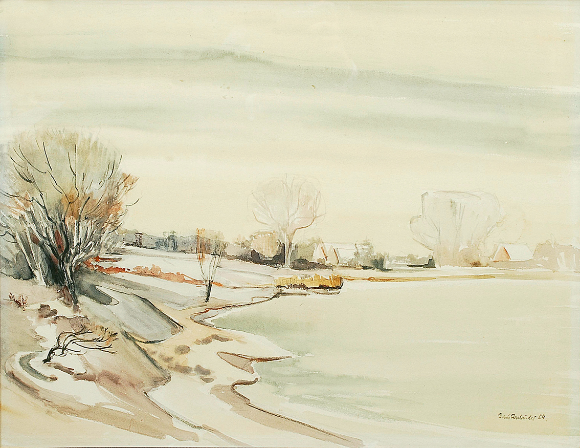 A pair of watercolours: The lake Selent