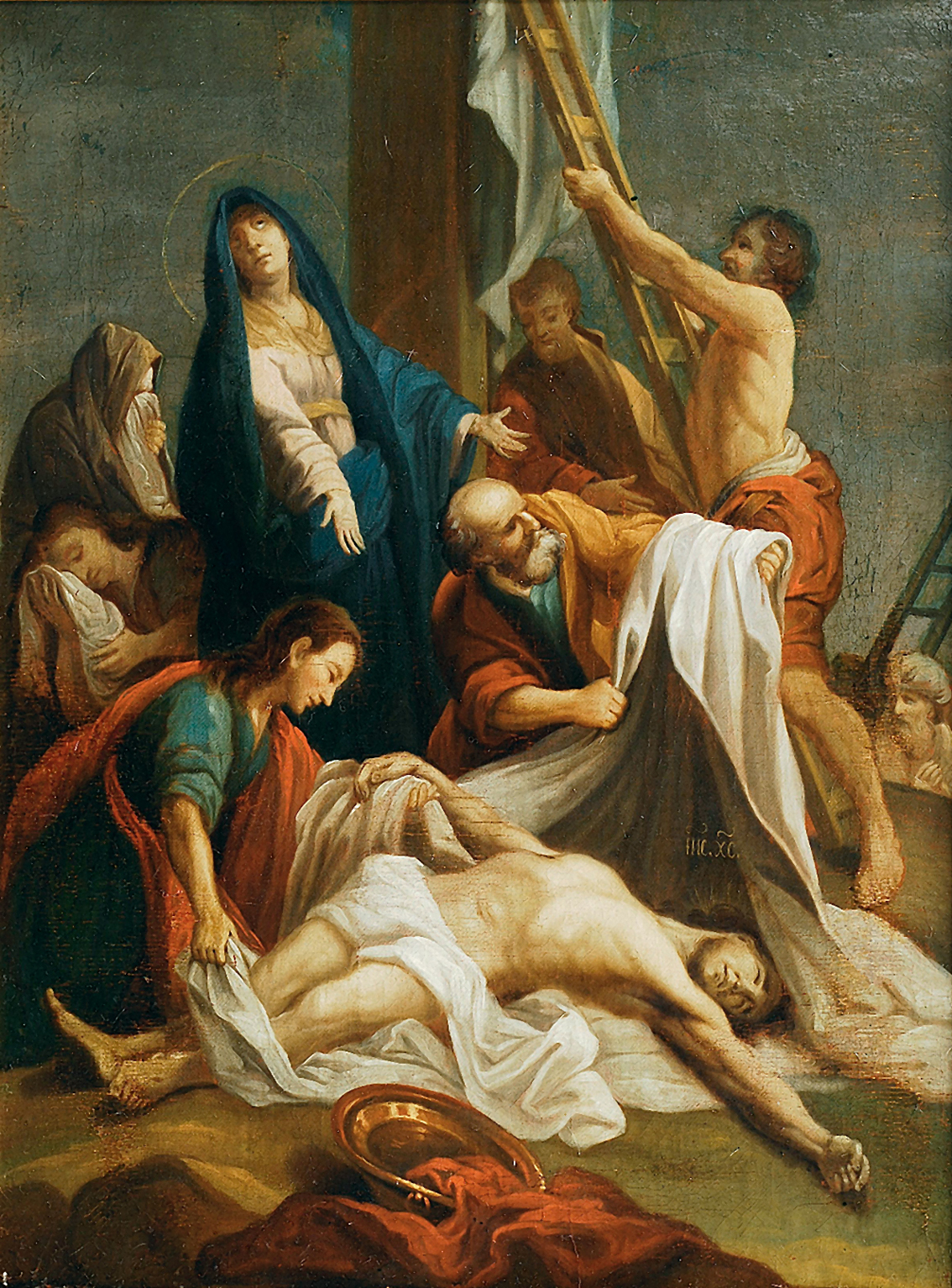 The deposition from the cross