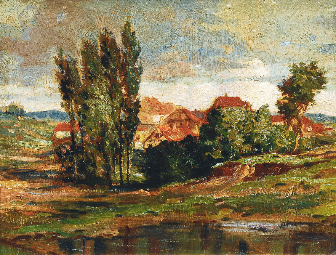 A landscape with a village