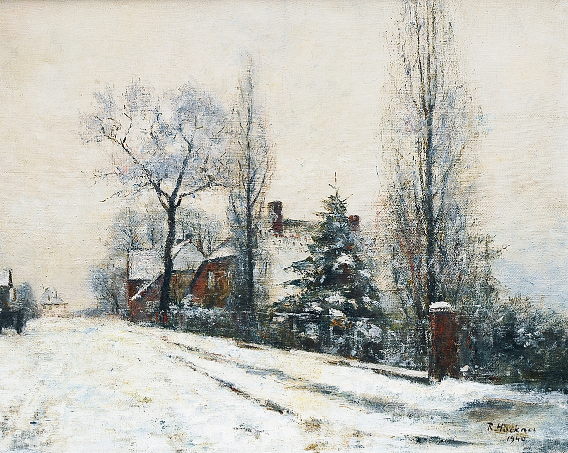 A wintry village