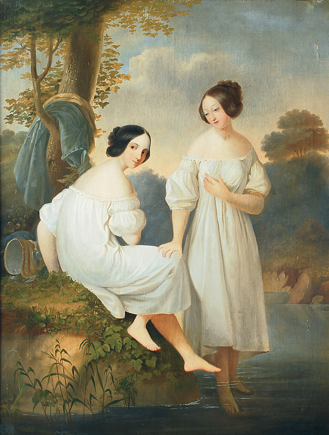 Two bathing women