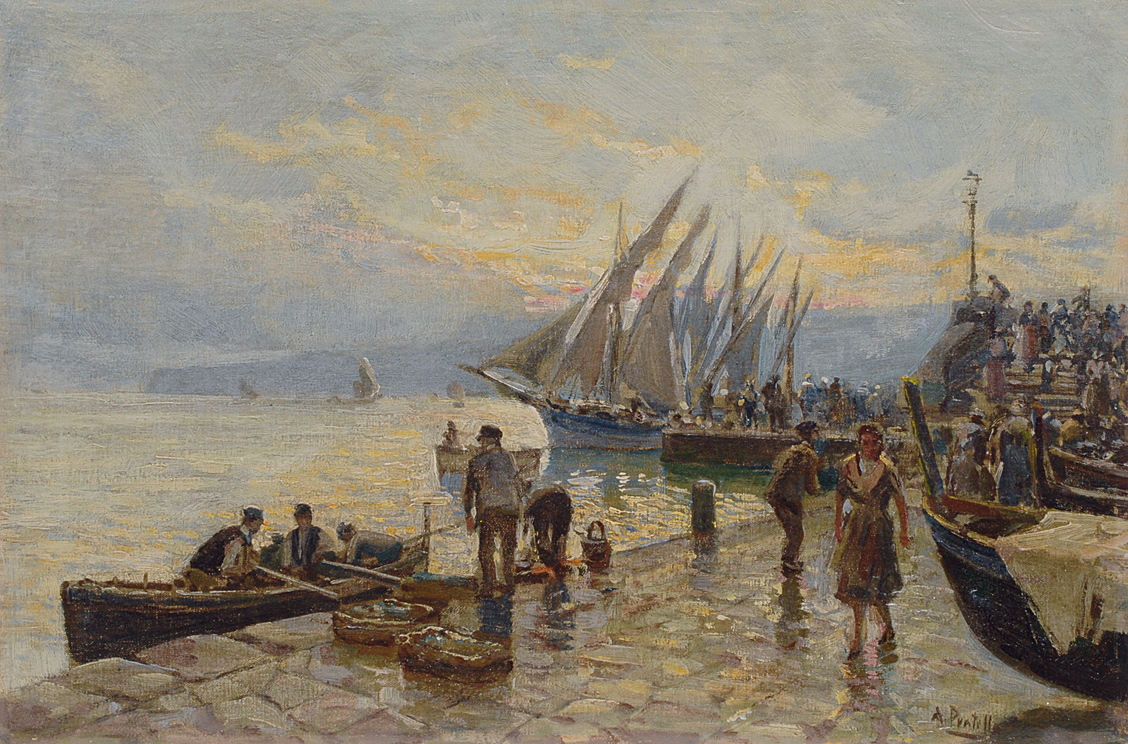 A harbour scene in south Italy