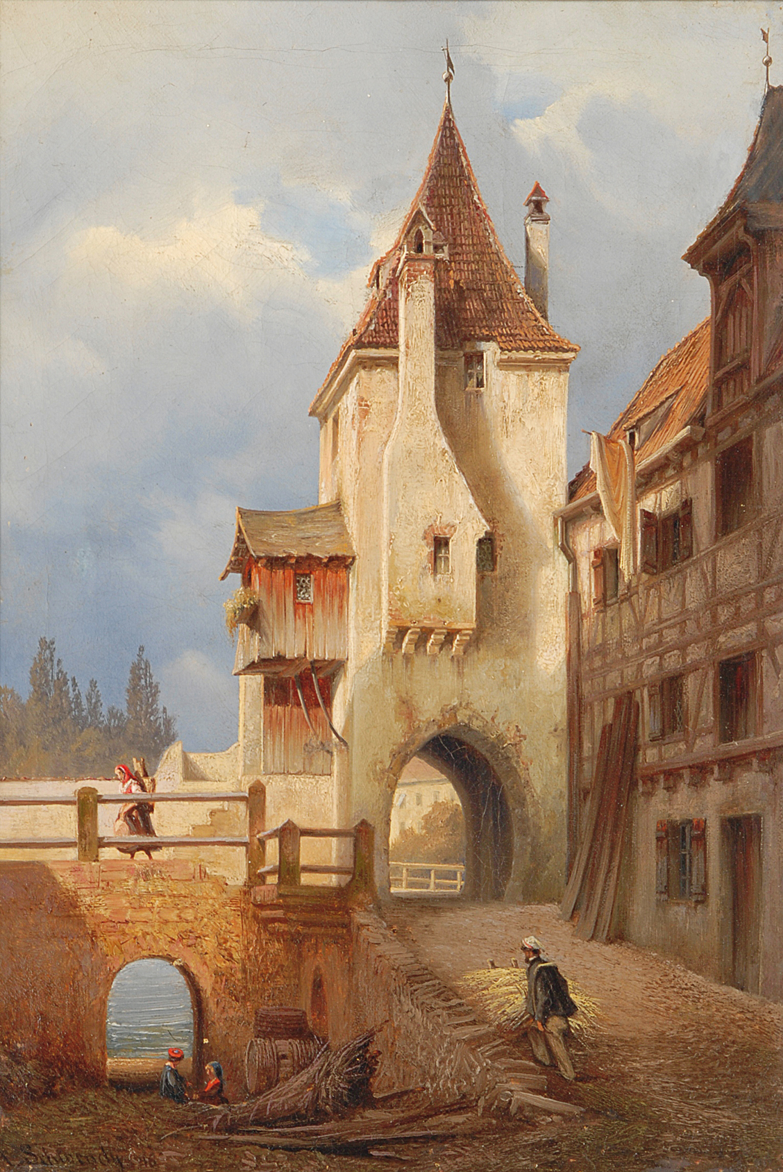 At the town gate