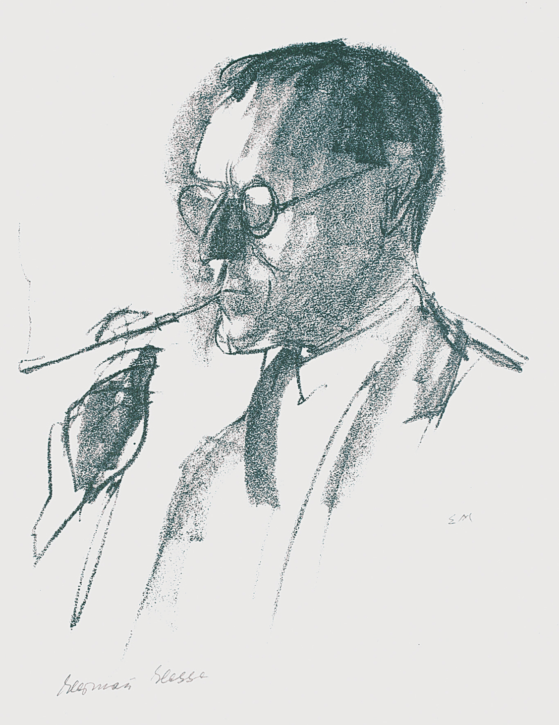 A portrait of Hermann Hesse