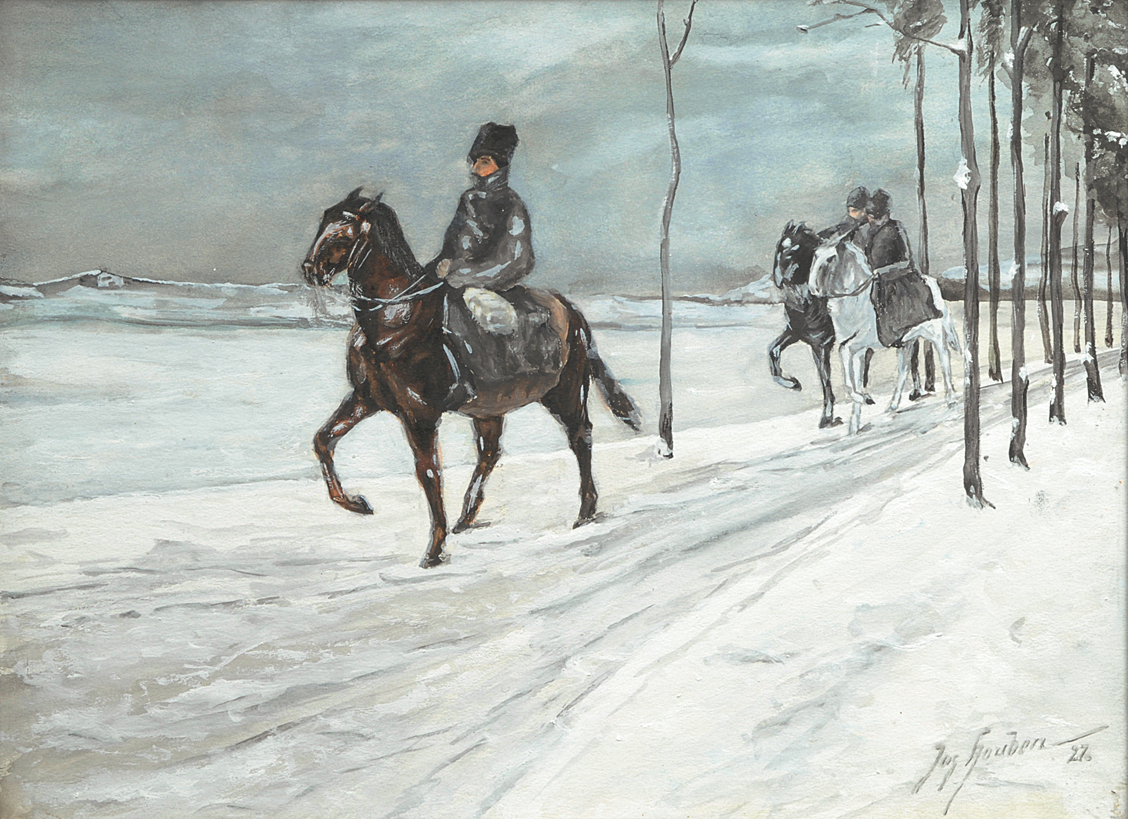 Reiter im Schnee