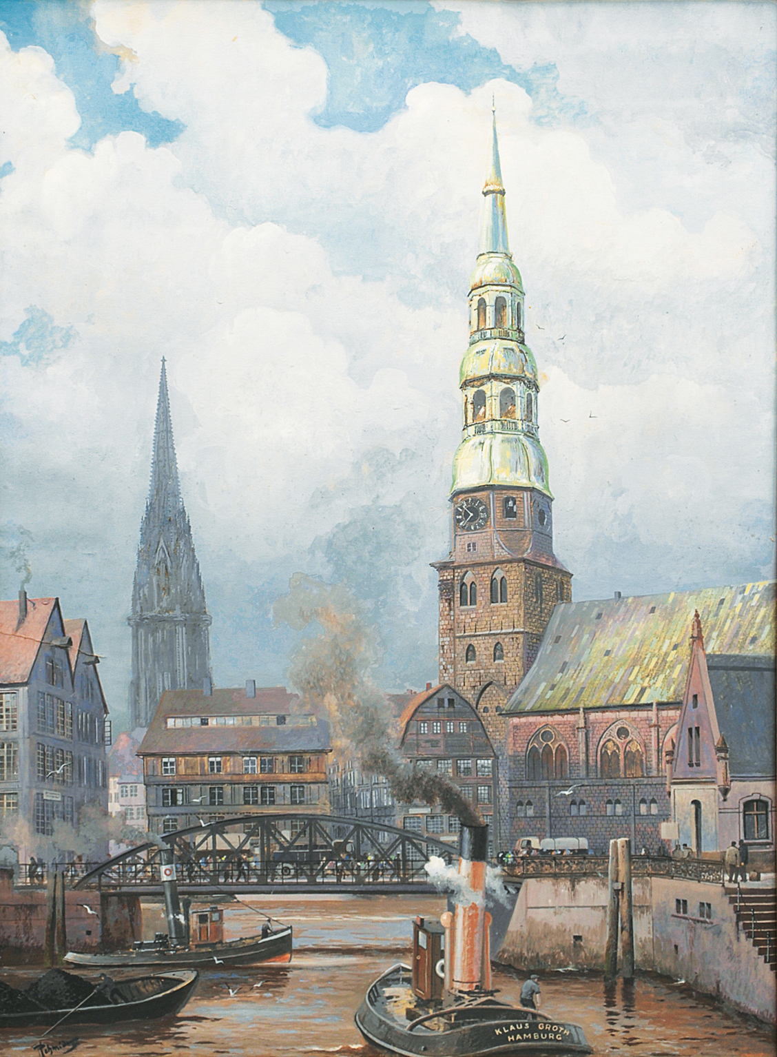 A view of the Katharinen church in Hamburg