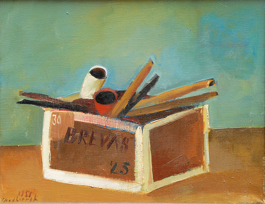 A still life with pipes and cigars