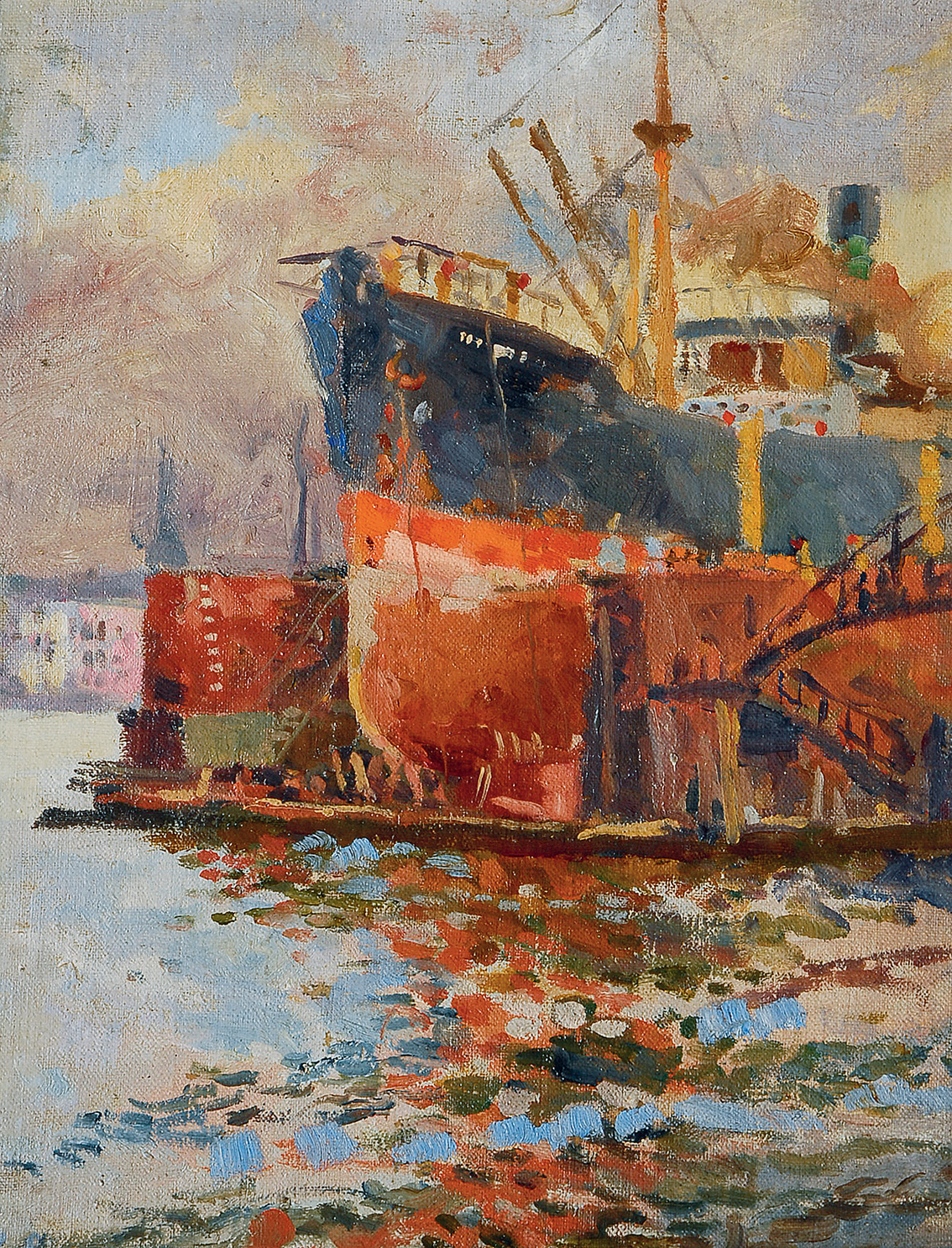 Schiff in der Werft