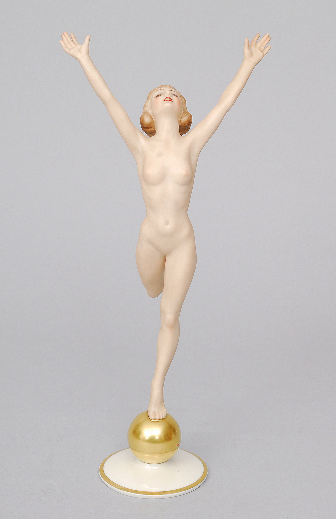 An art déco figure of a female nude