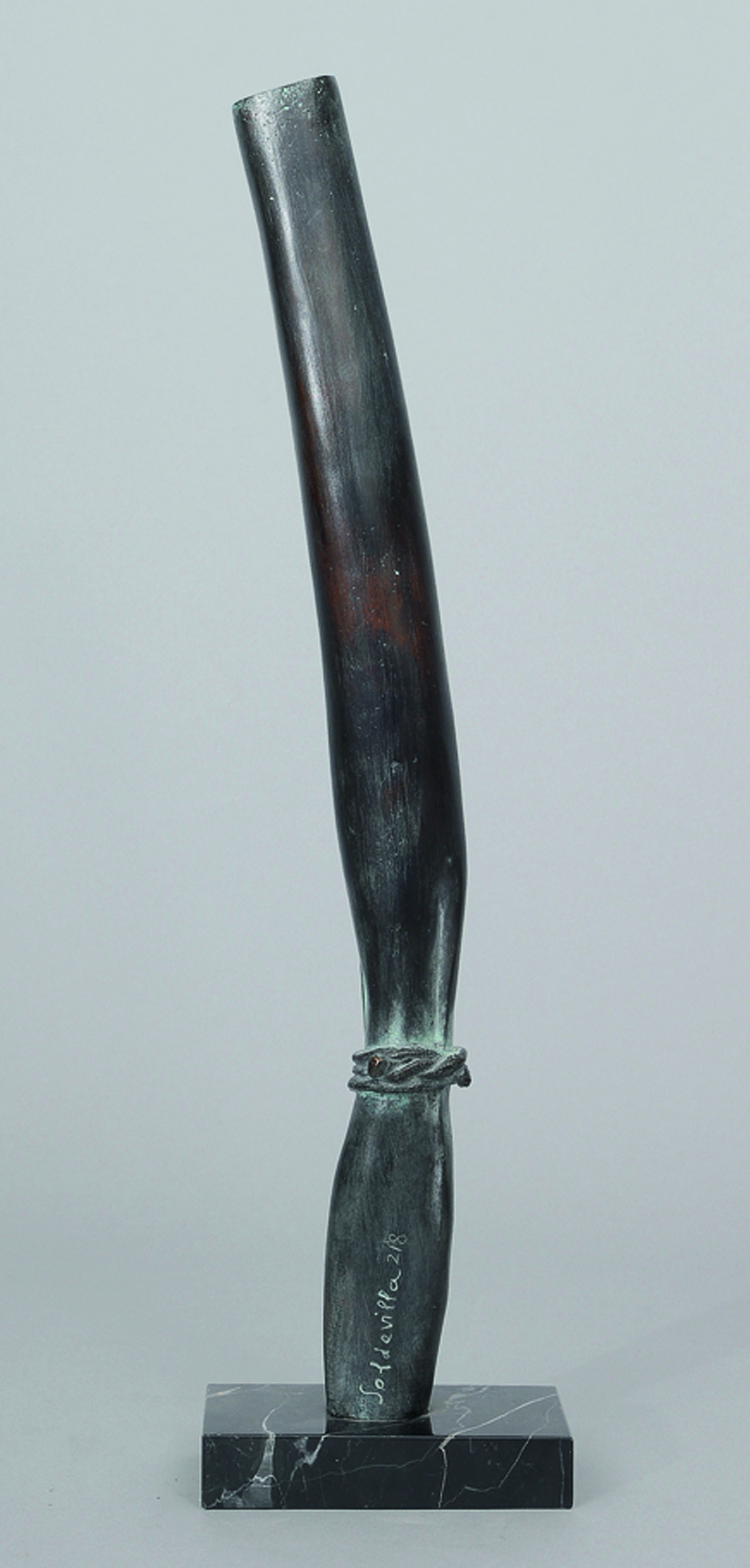 A modern bronze figure 'Tied stele'