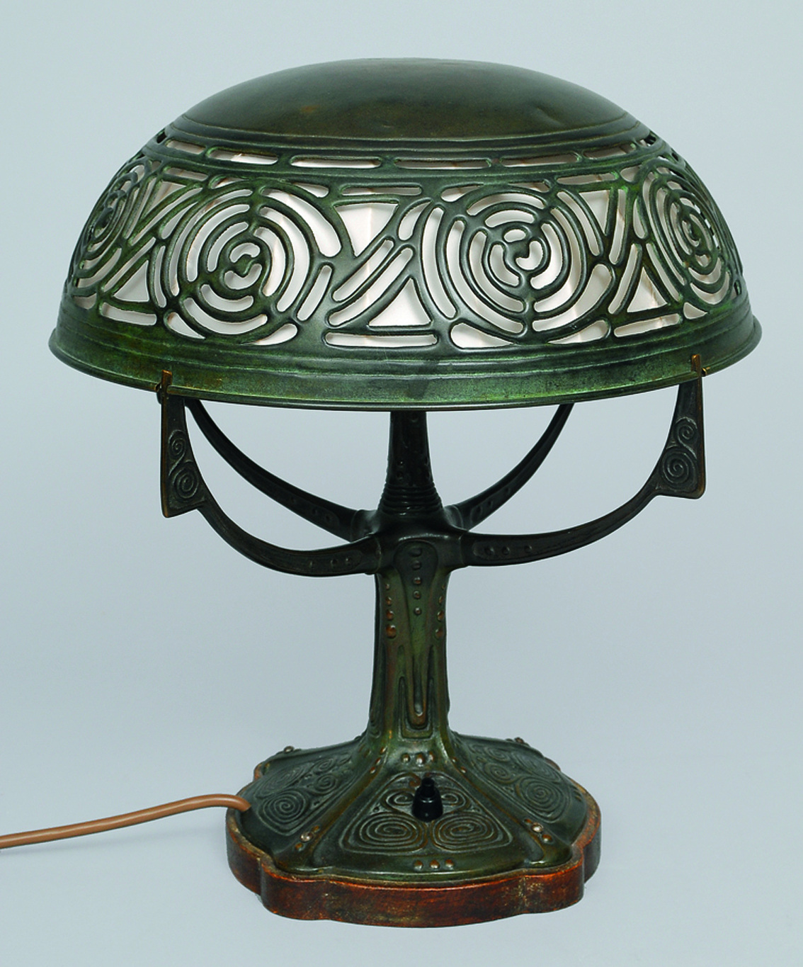 Jugendstil Bronze-Tischlampe