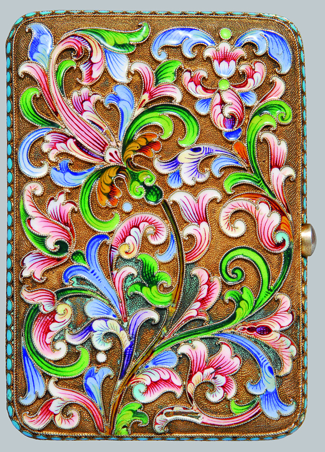 A russain cloisonné cigarette box