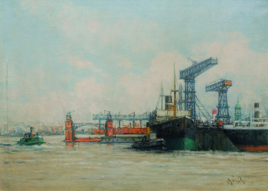 The harbour in Hamburg