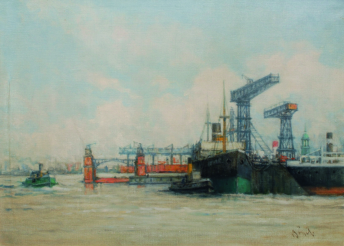 The harbour in Hamburg