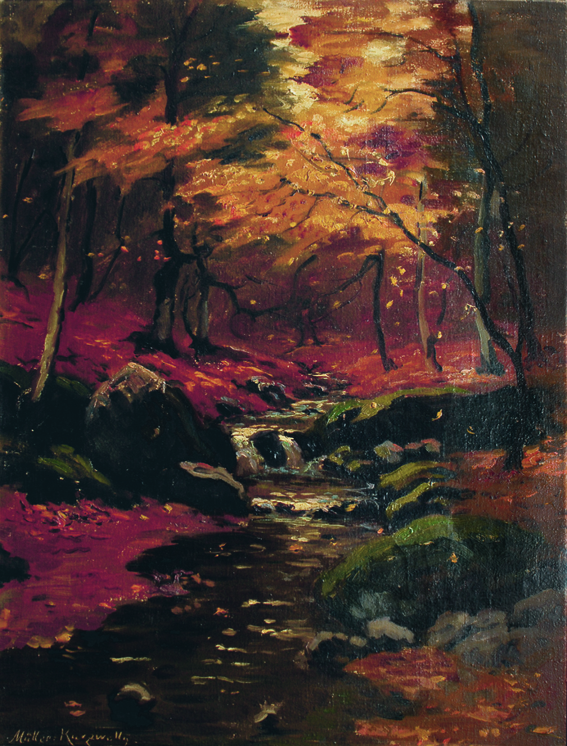 Bachlauf im Herbstwald